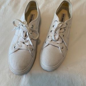 Steve Madden White Platform Sneakers
